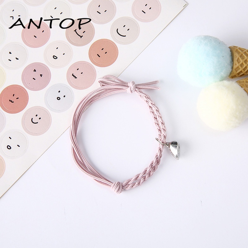 2 Pcs Gelang Pasangan Magnetik Warna Hitam Untuk Pria Dan Wanita