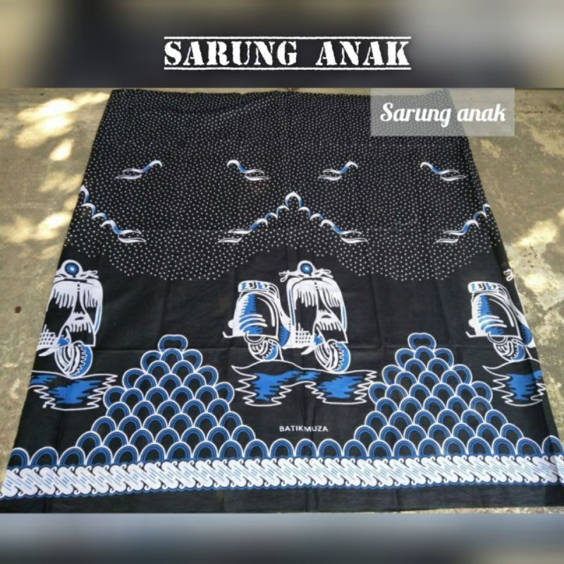 SARUNG ANAK BATIK MOTIF BERMACAM MACAM VESPA KANG SATRI ONTEL BECAK BENOWO