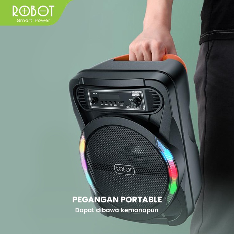 NEW Speaker Bluetooth Robot RB450 Bluetooth 5.0 RGB Audio Wireless Super Bass - Garansi resmi 1 TH