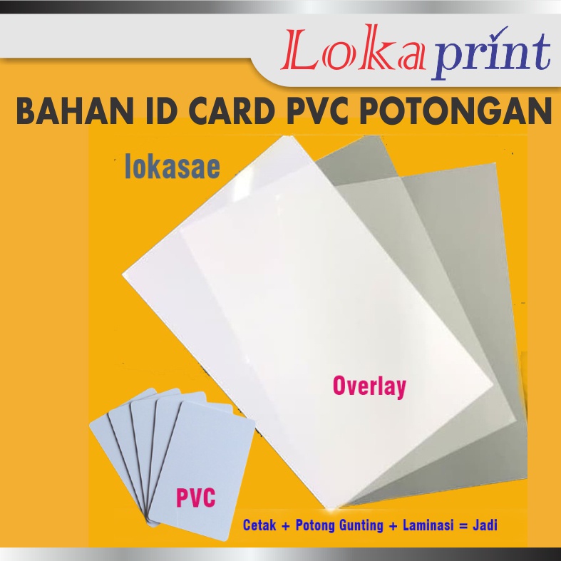 

Bahan ID Card PVC Potongan Inkjet kosongan Blank 10 Pcs Tinggal Print overlay printer biasa