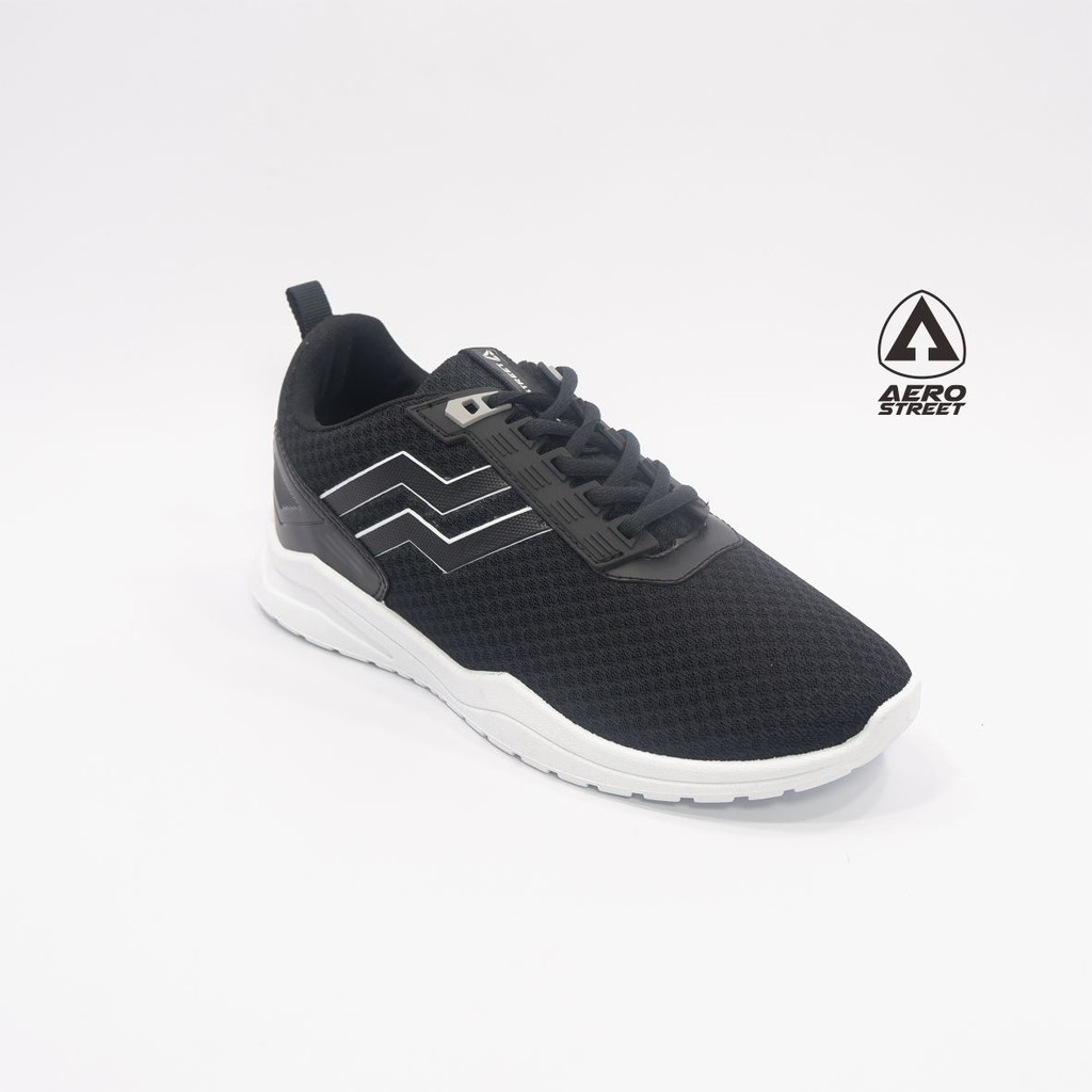Sepatu Sneakers Casual Sport Sekolah Pria Wanita Aero Street - Aerostreet 40-43 Vorta Hitam