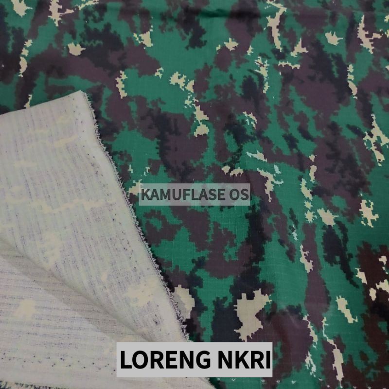 Bahan kain loreng army Motif malpinas nkri gurun marpat AL AU teluk lebanon brimob dll- RIPSTOP TR