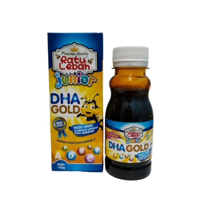 Madu Ratu Lebah Junior DHA Gold Plus Omega 3 dan Curcuma