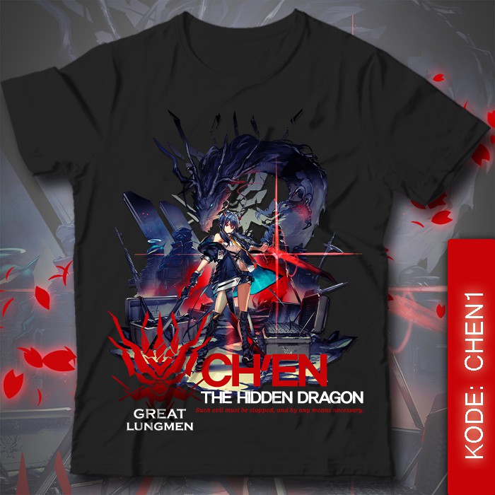 Baju Kaos Game Arknights - Chen Great Lungmen Arknight