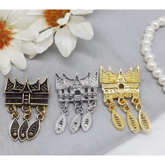 3 pcs Bros Etnik Kebaya Adat Minang Rumah Gadang ukuran Kecil