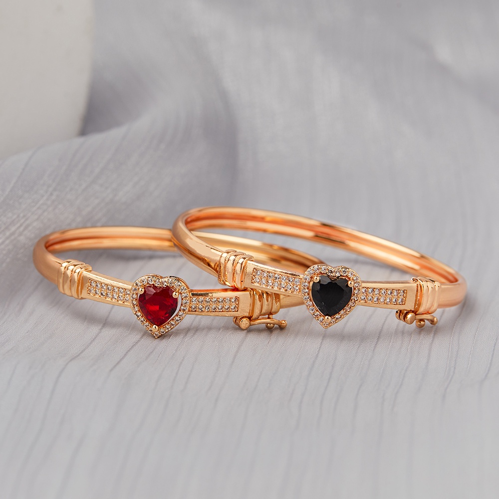 Y280【Pengiriman di tempat】Gelang Wanita Permata Cinta Gelang Hati Titanium Asli Anti Karat Permata Gelang Aksesoris Fashion