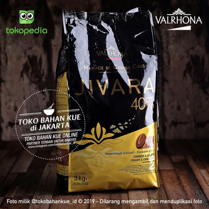 

Fchgtyani Valrhona Jivara 40% Milk Chocolate 3Kg Sak Couverture Cokelat Susu