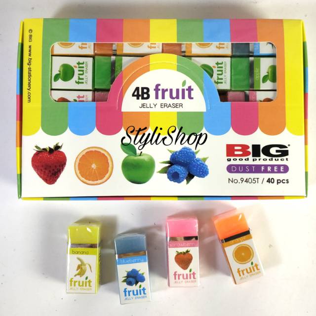 

Penghapus BIG 4B, Fruit Eraser 9405T, Penghapus Pensil Kecil