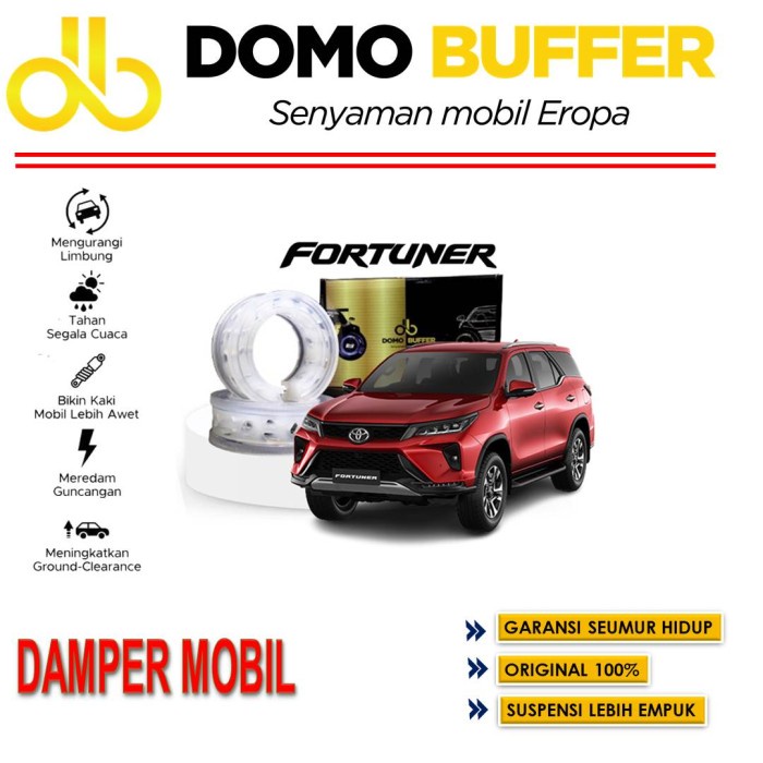 Domo Buffer Fortuner TRD Anti Limbung - Karet Damper Stabilizer Anti Limbung Shock Depan Belakang