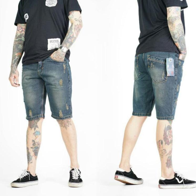 Paling Disukai.. Fashion Pria - Celana Pendek Pria Levis Motif Sobek Original Distro Bandung NEVERSL