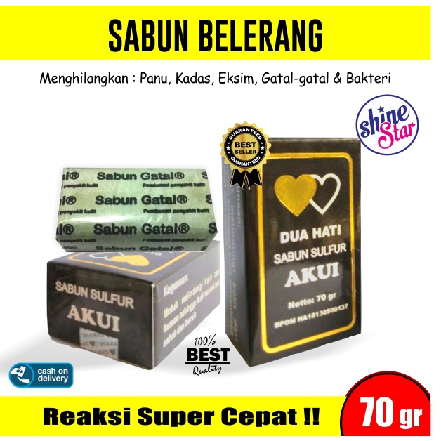 SHINE STAR - BISA COD - SABUN AKUI ORIGINAL 100%- SABUN BELERANG -SABUN SULFUR BELERANG - SABUN KUDIS KURAP KADAS