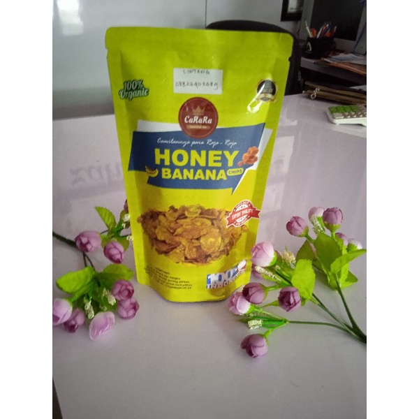 

#Makanan ringan, cemilan Honey banana, kripik pisang renyah