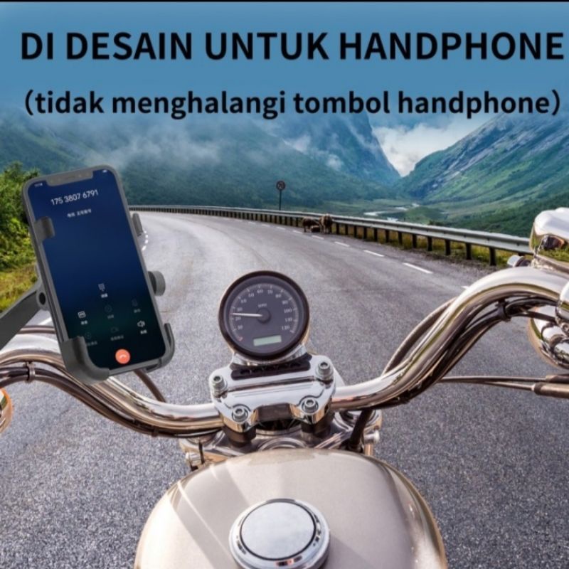 Phone Holder Motor Spion Bahan Besi Kuat Kokoh Holder HP Spion