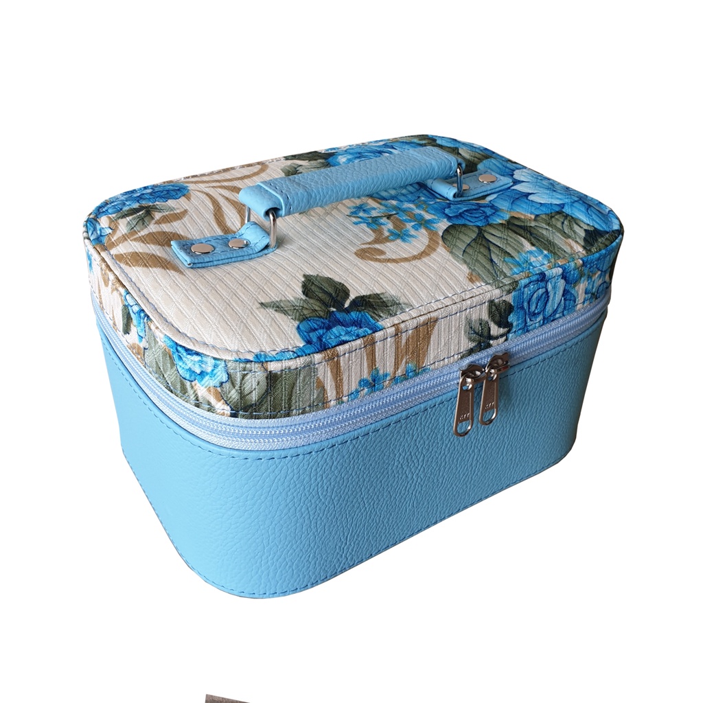 BABY BLUE SHABY Tas Make Up Pounch dan Kosmetik Cantik Beauty Case Organizer Tempat Penyimpanan Kosmetik