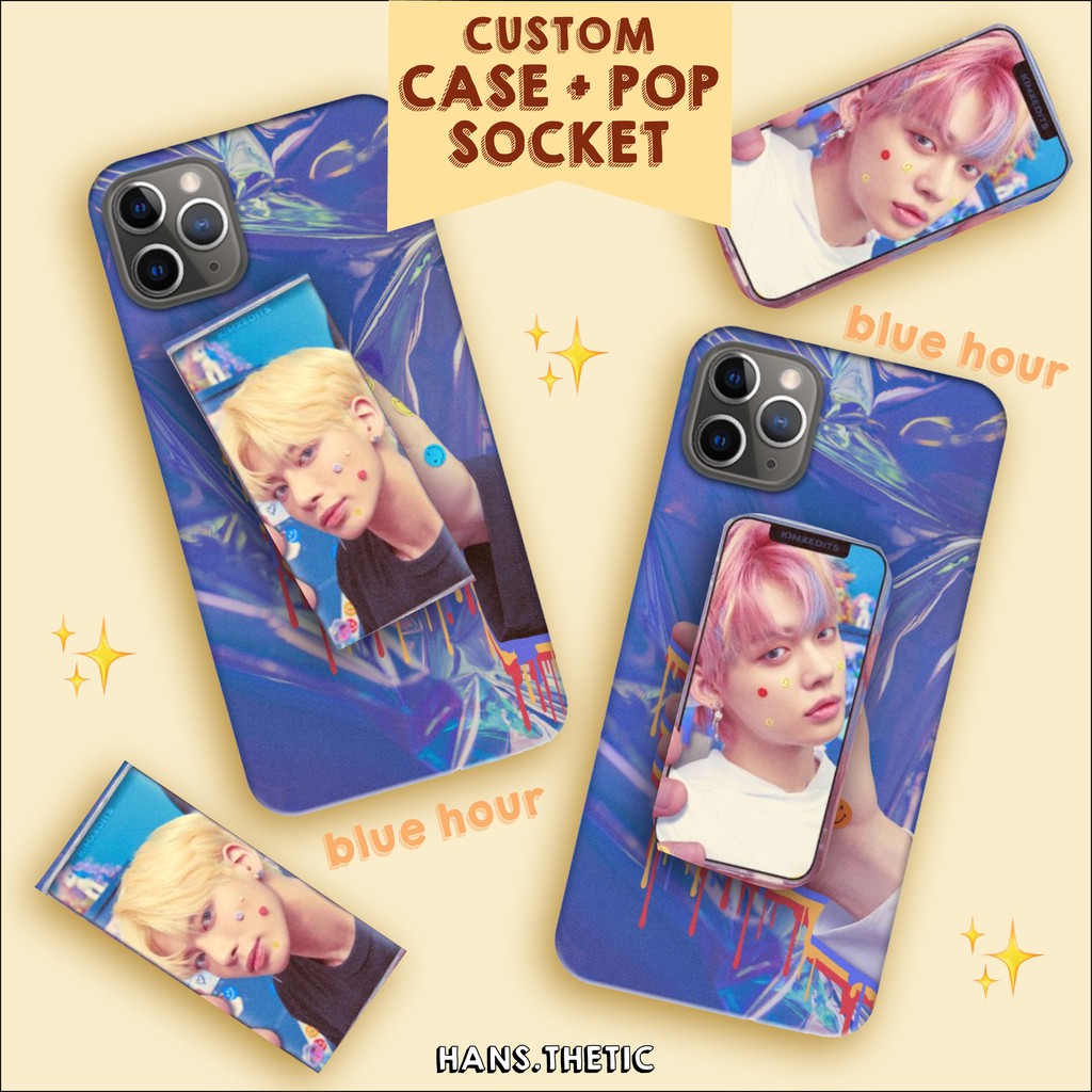 CUSTOM CASE + POP SOCKET - TXT BLUE HOUR SERIES | ALL TYPE: IPHONE SAMSUNG VIVO OPPO XIAOMI DLL