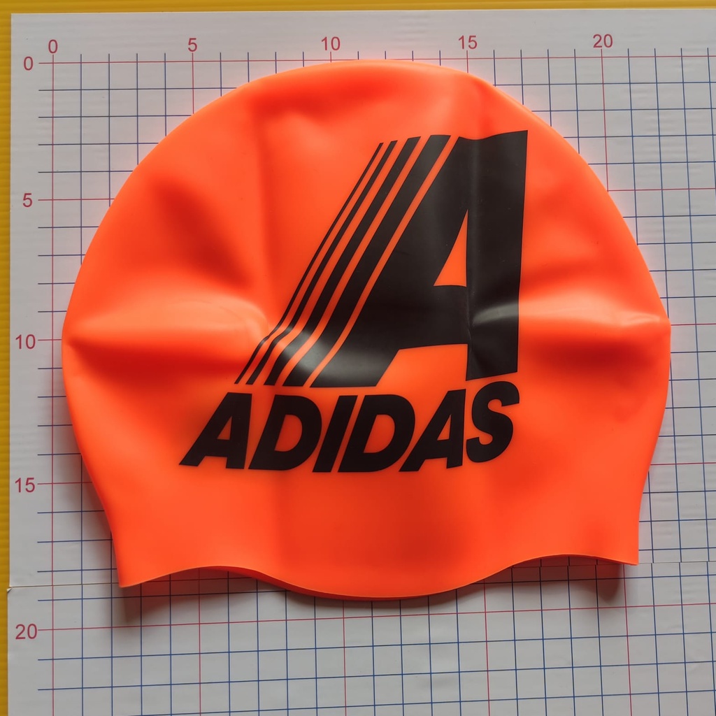 Swimming Cap Topi Renang ADIDAS ORIGINAL-Orange Logo Adidas