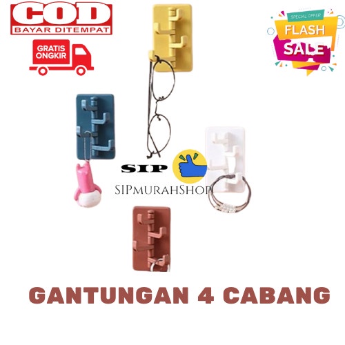 (COD) HOOK CANTOLAN 4 CABANG KUNCI / NORDIC STYLE HOOK KEY HOLDER