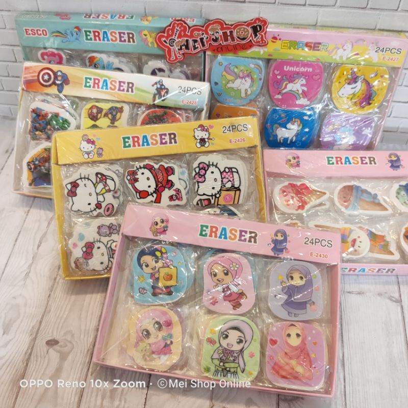

Penghapus Karakter Murah isi 24pcs