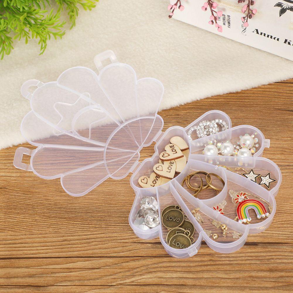 [Elegan] Kemasan Penyimpanan Perhiasan Portable Untuk Wanita Gadis Anting Kalung Shell Rainbow Rings Case Organizer