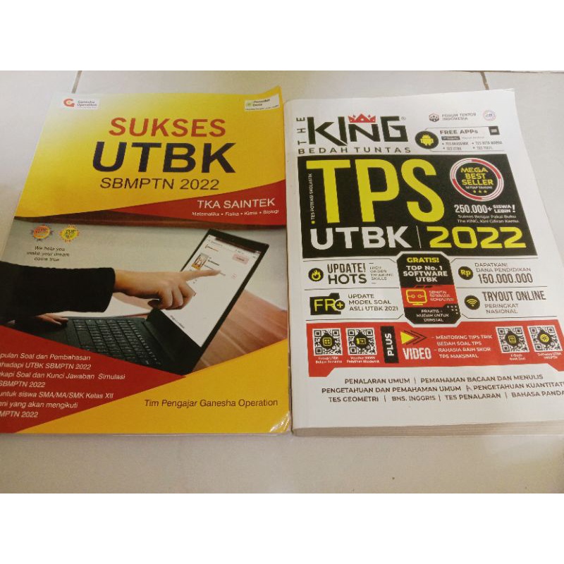 [booked] preloved buku the king tps utbk 2022 + buku sukses utbk saintek go