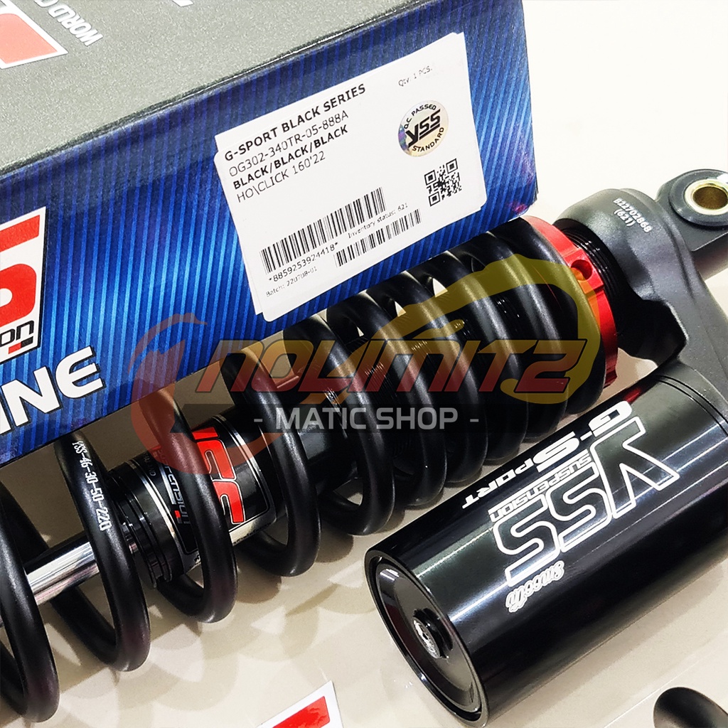 Shock YSS G Sport Smooth Black Series 340mm Shockbreaker Vario 160