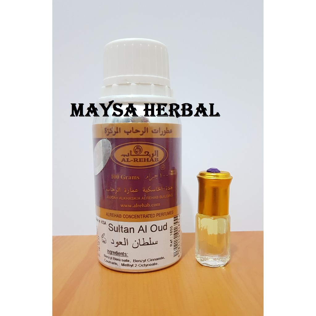 Sultan Al Oud by Al Rehab Grade A Original | 3 ml Kemasan Tola