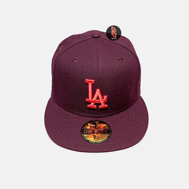 TOPI NEW ERA ORIGINAL 5950 WS LOS ANGELES DODGERS MAROON UV ORANGE