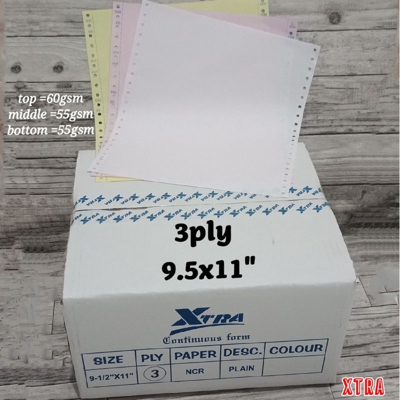 

klm Kertas Continuous Form 3ply 9.5x11" TANPA PEMBAGIAN