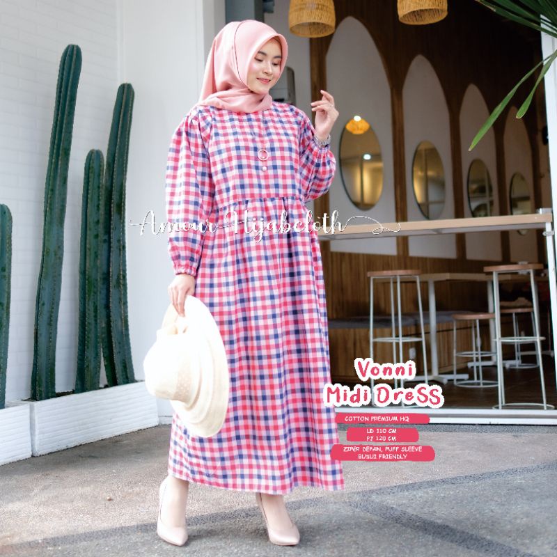 VONNI MIDI DRESS AMOUR KATUN IMPORT PREMIUM