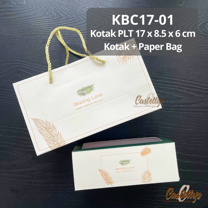 

KBC17-01 Kotak Box + Paper Bag Kotak Kue Nastar Bolu Gulung Cake Roti dll