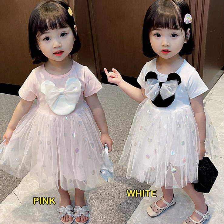 Dress Tutu Anak Peremuan Bear Polkadot