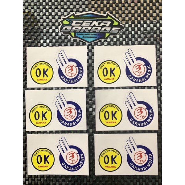 STIKER GARANSI 3 TAHUN OK YAMAHA-Striping garansi 3 tahun ok yamaha-emblem Ok yamaha garansi 3 tahun