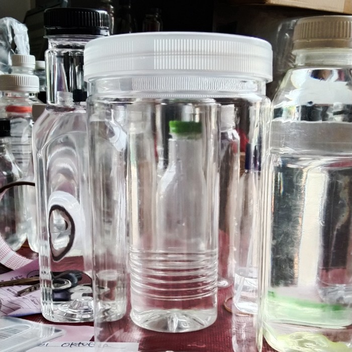 Toples Tabung 1 liter - Natural botol plastik 1 liter botol kemasan murah