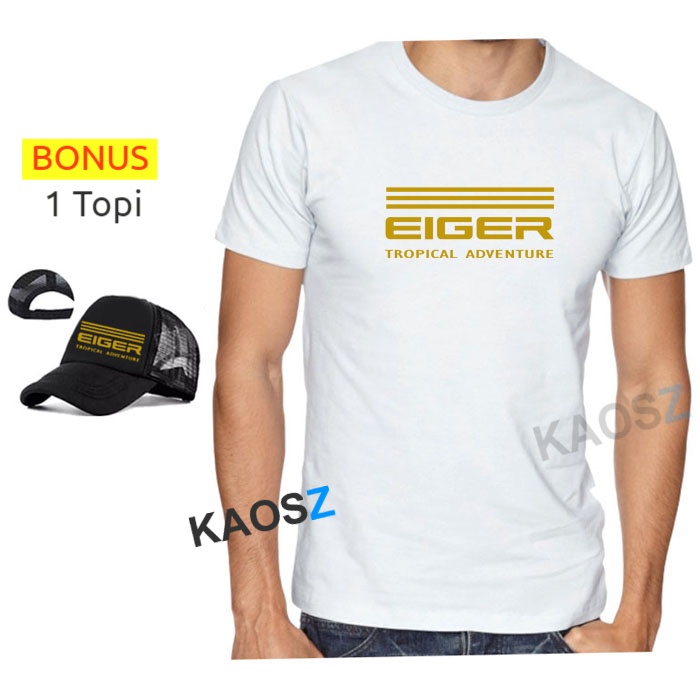 PROMO Beli Baju Bonus Topi  Kaos Distro Egerr TA GA Gold Premium Fashion Pria Wanita Lengan Pendek