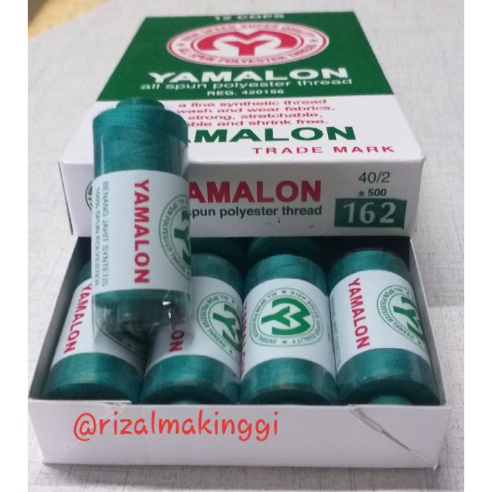 benang jahit yamalon hijau (162) 500 yards