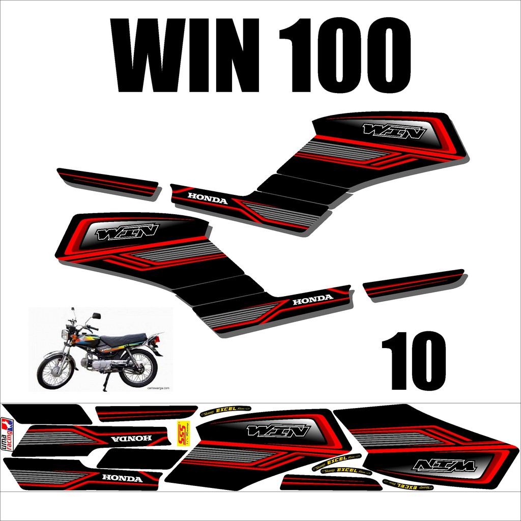 STRIPING CUSTOM  SETICKER MOTOR WIN 100 K.010