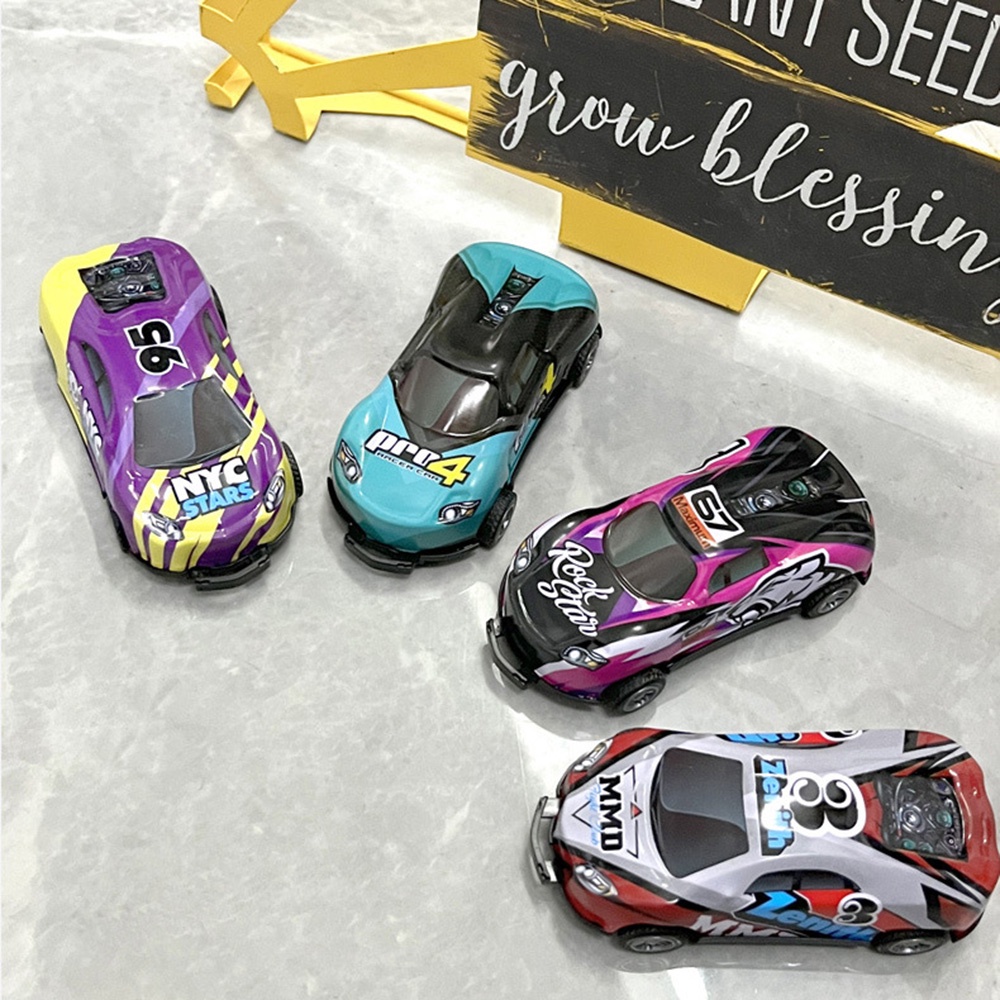 1pc Mainan Ketapel Mobil Model Pull Back Dapat Berputar 360 Derajat° Mainan Kendaraan Balap Mini Model Flip Untuk Hadiah Anak