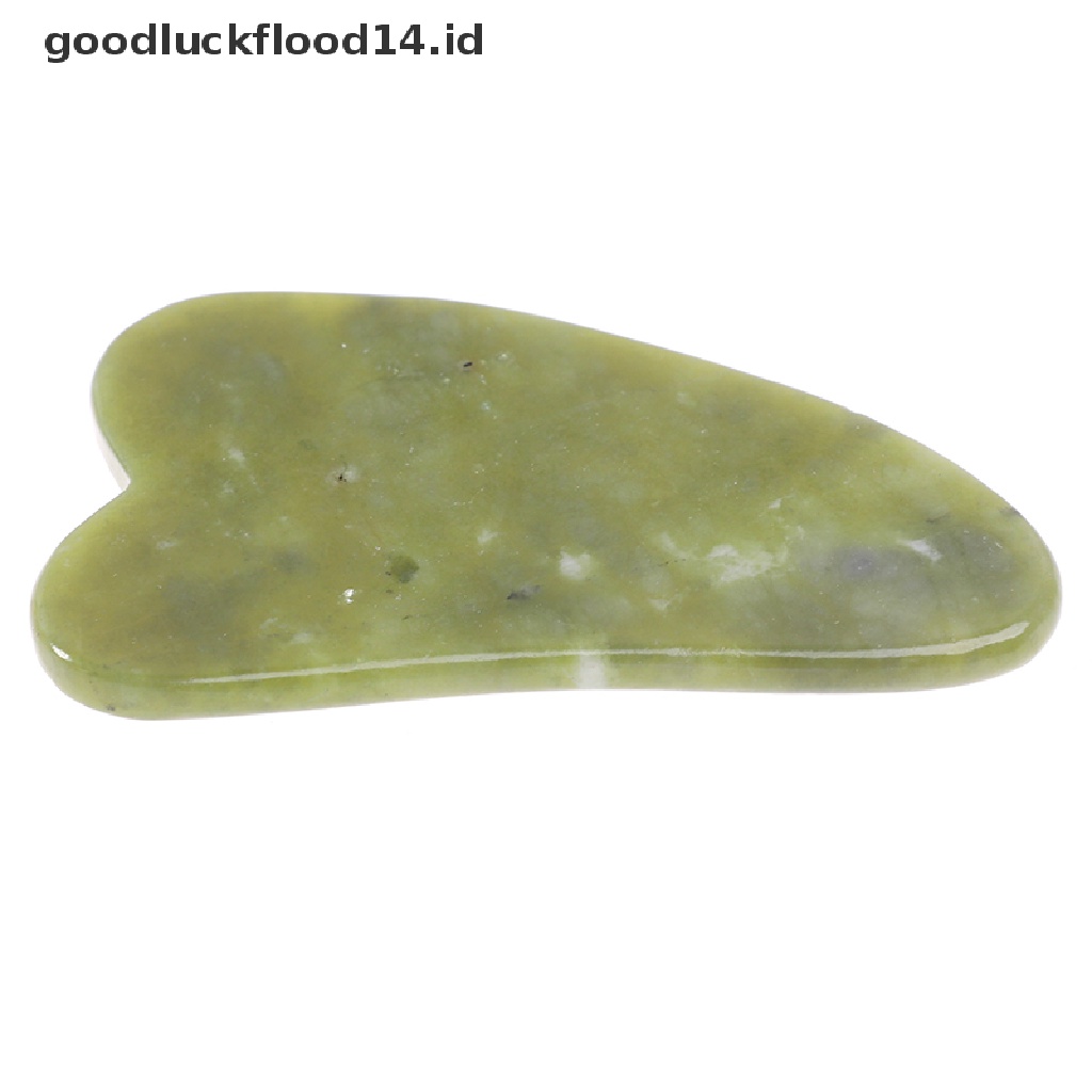 [OOID] Gua Sha Natural Green Jade Quartz Crystal Stone Crystal Bodys Massage Board Tool  ID