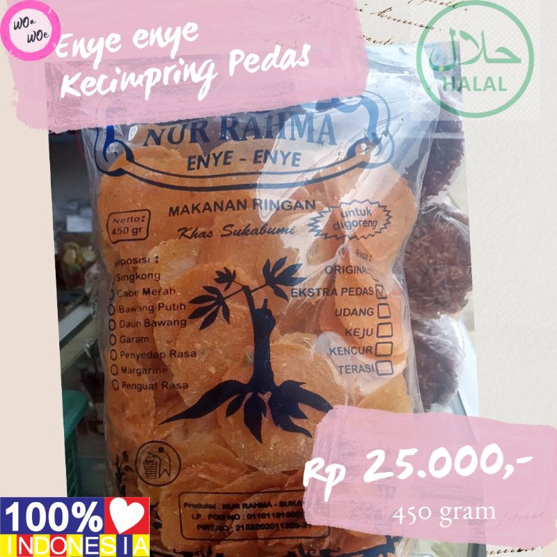 

Kecimpring Enye Enye Pedas 500 gram Woa Woe Snack Makanan Tradisional Lokal Indonesia Murah Meriah