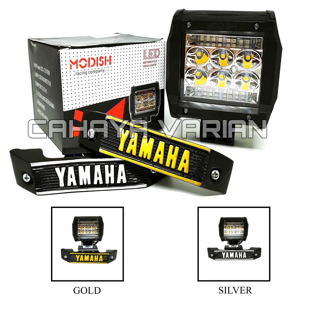 PAKET LAMPU TEMBAK LED MODEL 4612 WHITE / BLUE + KUMIS YAMAHA PNP RX-KING SRIES  LAMPU DEPAN MOTOR