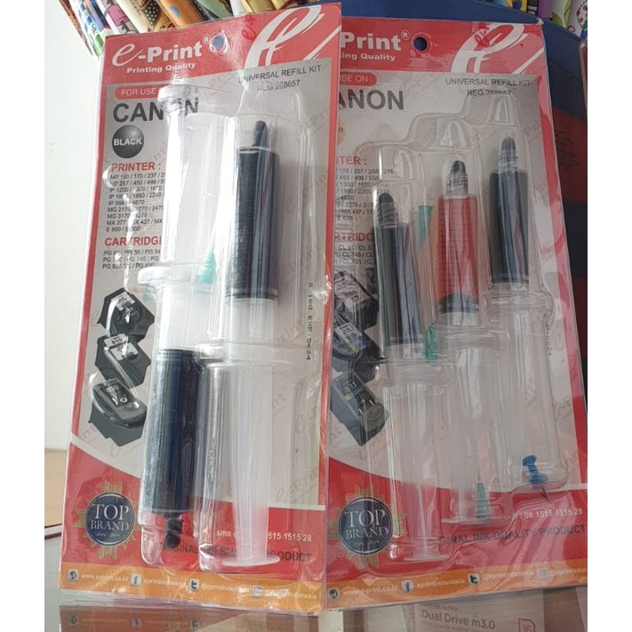 TINTA SUNTIK EPRINT PRINTER CANON HITAM / WARNA
