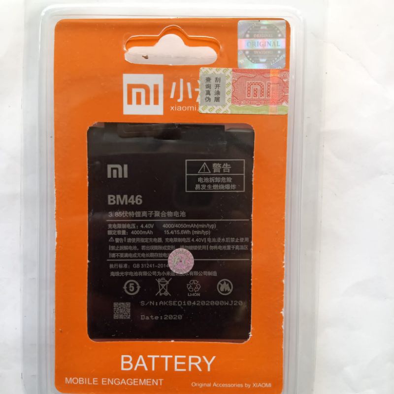 Baterai Battery Batre Redmi Note 3 BM46 batrai hp redmi Note 3 Pro BM 46  BM-46 Original fc