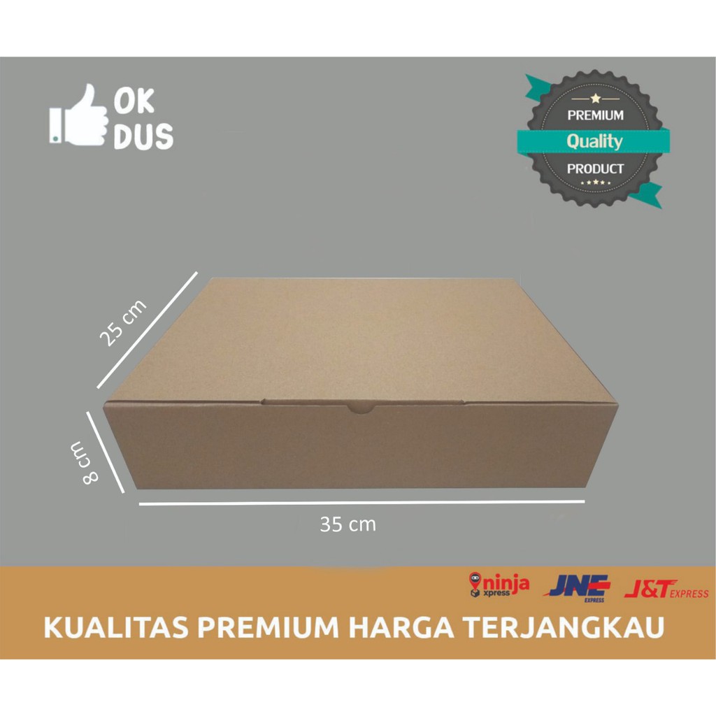 

DUS 35x25x8 cm diecut, murah, sweeter, baju, serbaguna.