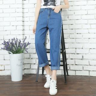  Celana  Panjang Denim  Wanita Model Lebar High Waist Warna  