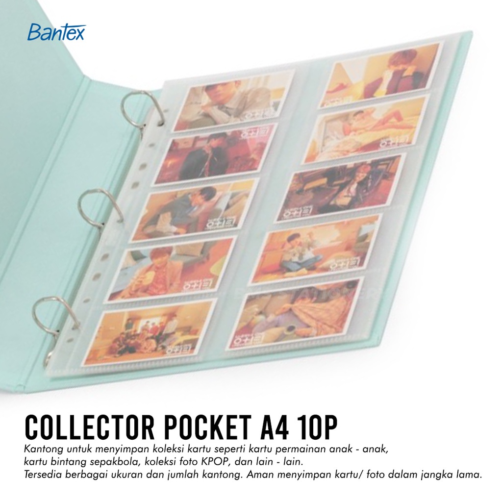 

Collector Photocard Sleeve 10P Bantex Tempat Foto Idol Size A4 10 Lembar