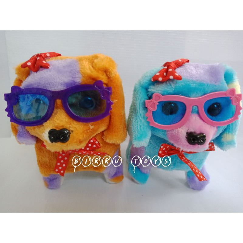 Mainan Boneka Anjing Lucu Bisa Berjalan & Menyalak (Pakai Baterai)