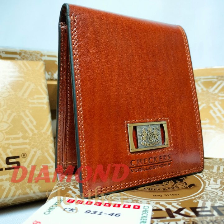 Checkers Dompet Kulit Impor Asli Pria CK 46