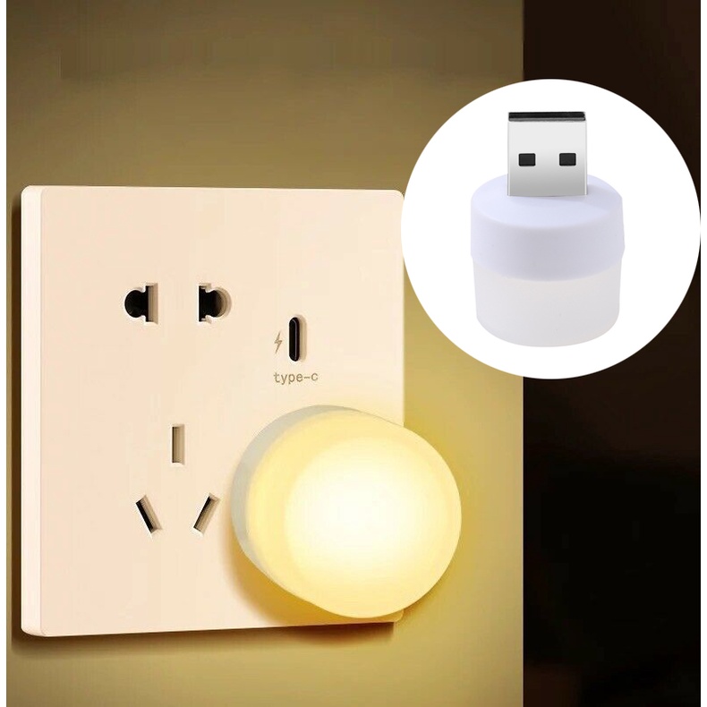 4pcs Lampu Atmosfir LED USB Mini Portable Warna warm Untuk Rumah