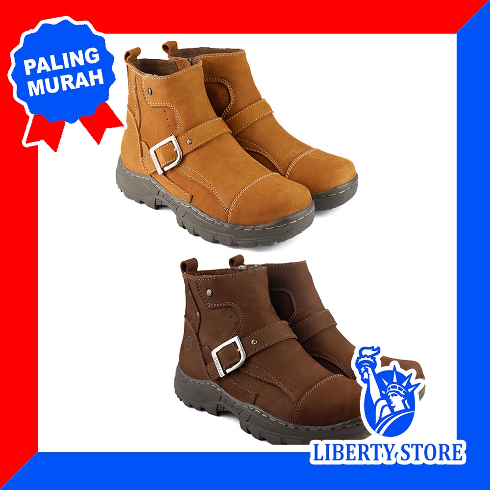 Sepatu Boots Kulit Borsa Pria Original A95512