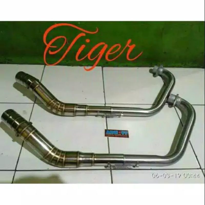 Leher knalpot Honda Tiger diameter 50 mm pemasangan pnp tanpa harus ngakalin